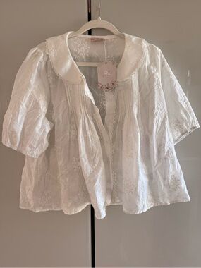 Ivy City Co White Embroidered Betty Blouse